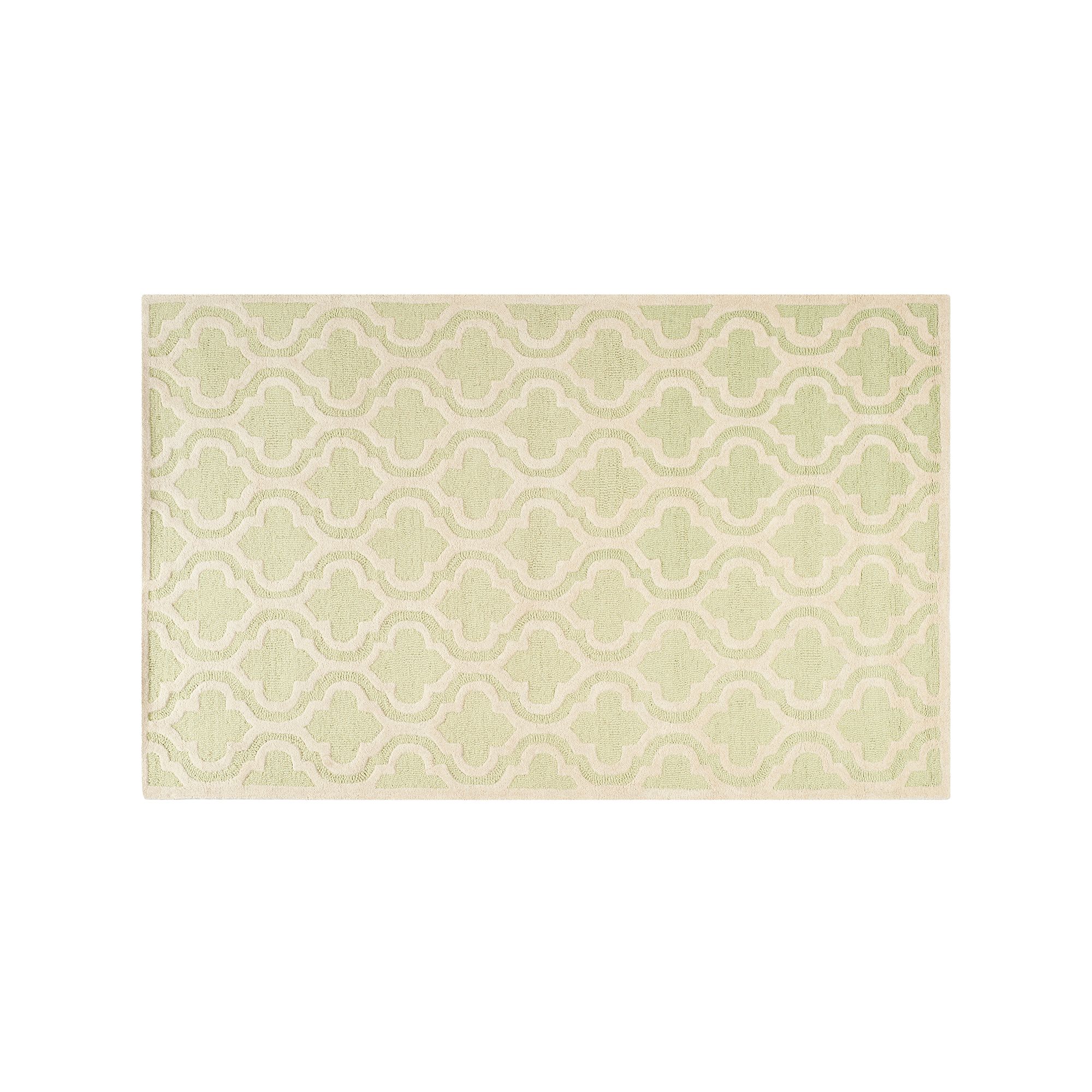 Safavieh Cambridge Trellis Wool Rug, Light Green Ivory