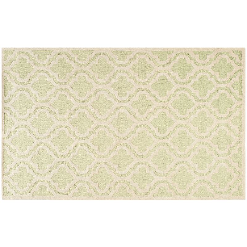 Safavieh Cambridge Trellis Wool Rug, Lt Green, 8X10 Ft