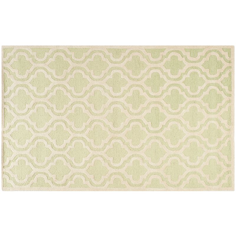 Safavieh Cambridge Trellis Wool Rug, Lt Green, 8X10 Ft