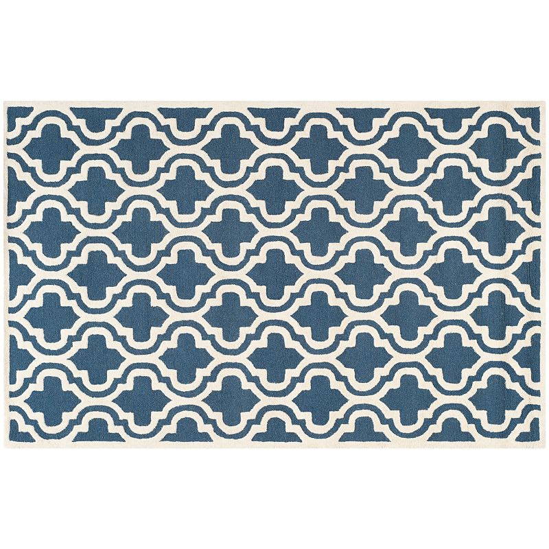 Safavieh Cambridge Trellis Wool Rug, Blue, 8X10 Ft