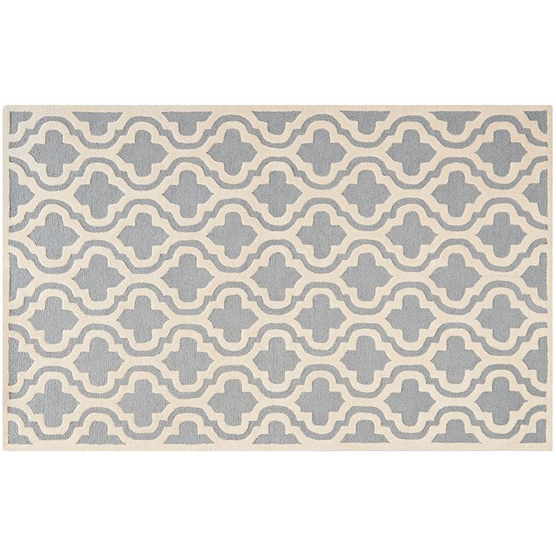 Safavieh Cambridge Trellis Wool Rug, Silver, 8X10 Ft