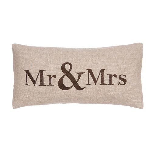 Verona ''Mr and Mrs'' Throw Pillow