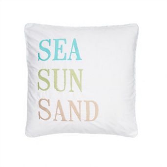 Biscayne ''Sea Sun Sand'' Throw Pillow