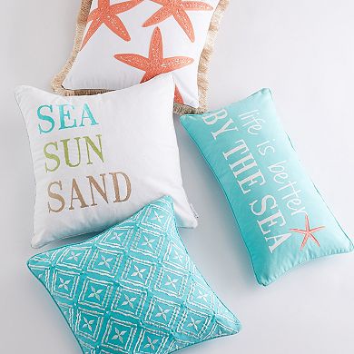 Biscayne ''Sea Sun Sand'' Throw Pillow