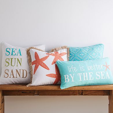Biscayne ''Sea Sun Sand'' Throw Pillow