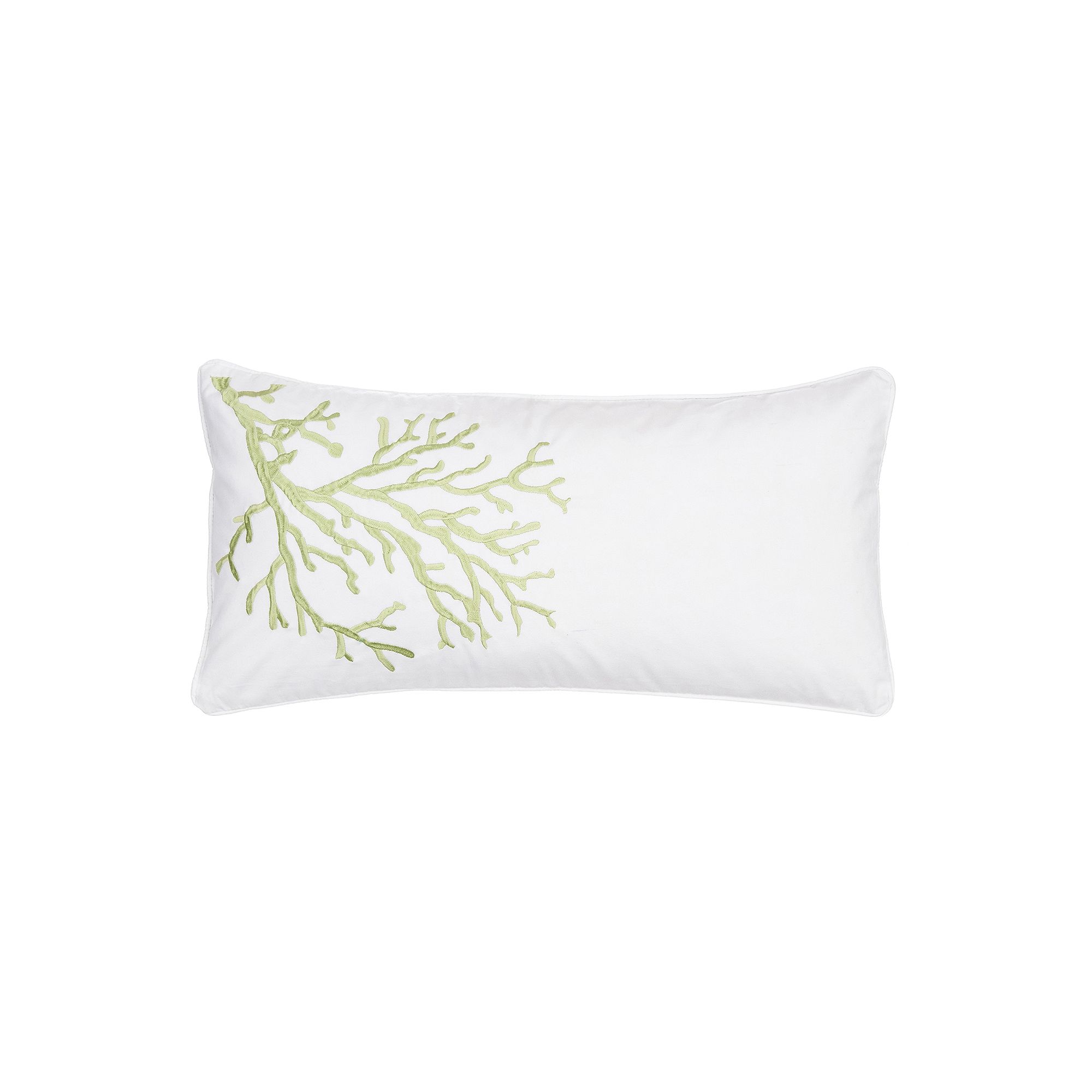 Biscayne Coral Throw Pillow, White