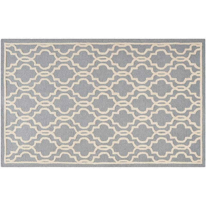 Safavieh Cambridge Trellis Overlap Wool Rug, Silver, 8X10 Ft