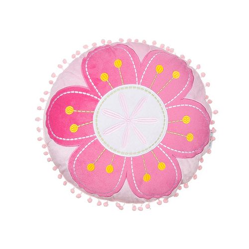 Chloe Flower Round Throw Pillow