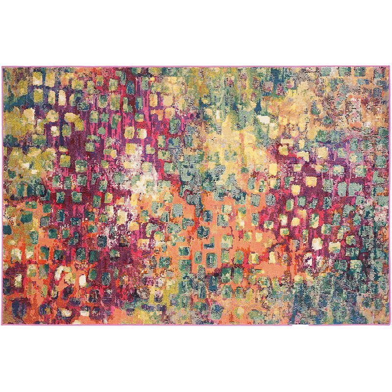 Safavieh Monaco Distressed Abstract Rug, Pink, 5X7.5 Ft