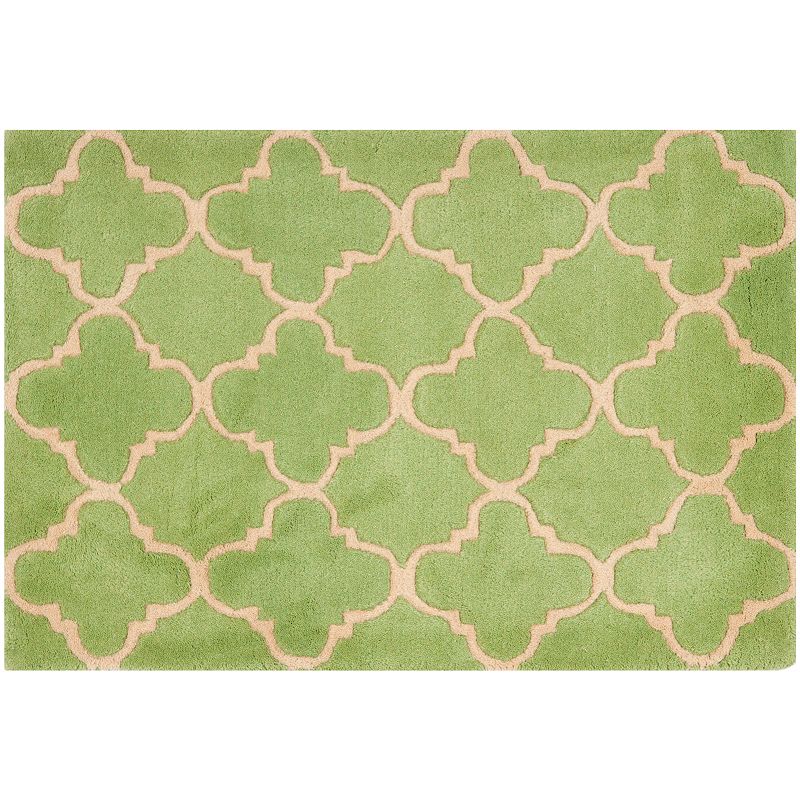 Safavieh Chatham Geometric Wool Rug, Green, 5X8 Ft