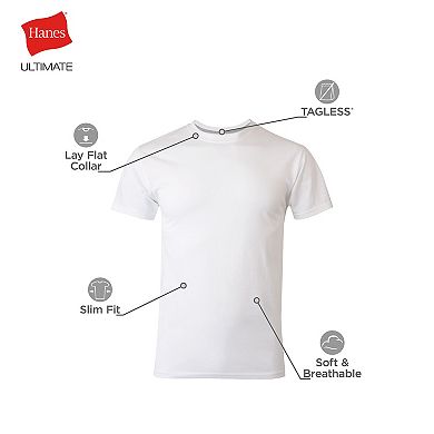 Men's Hanes® 4-Pack Ultimate Slim Fit Moisture-Wicking Crewneck Undershirt