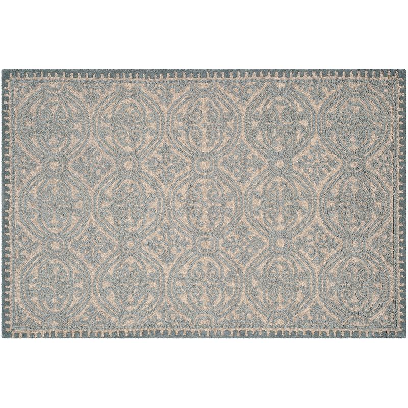 Safavieh Cambridge Ornate Geometric Wool Rug, Med Blue, 8X10 Ft