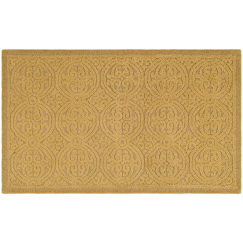 Safavieh Cambridge Ornate Geometric Wool Rug, Gold, 6X9 Ft