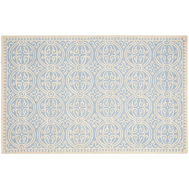 Safavieh Cambridge Ornate Geometric Wool Rug, Light Blue, 5X8 Ft