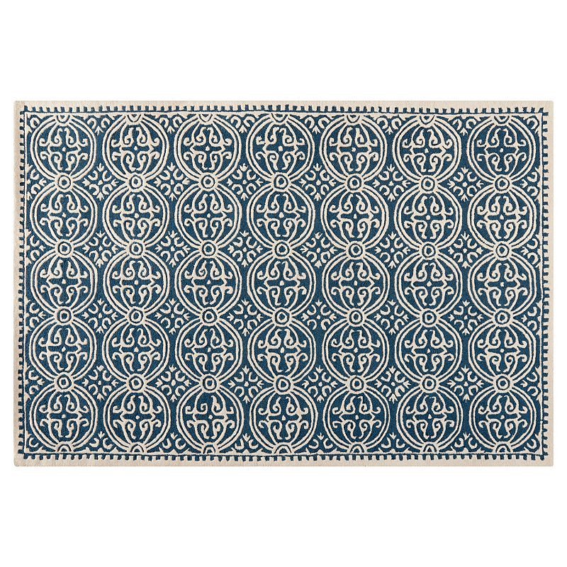 Safavieh Cambridge Ornate Geometric Wool Rug, Blue, 8X10 Ft