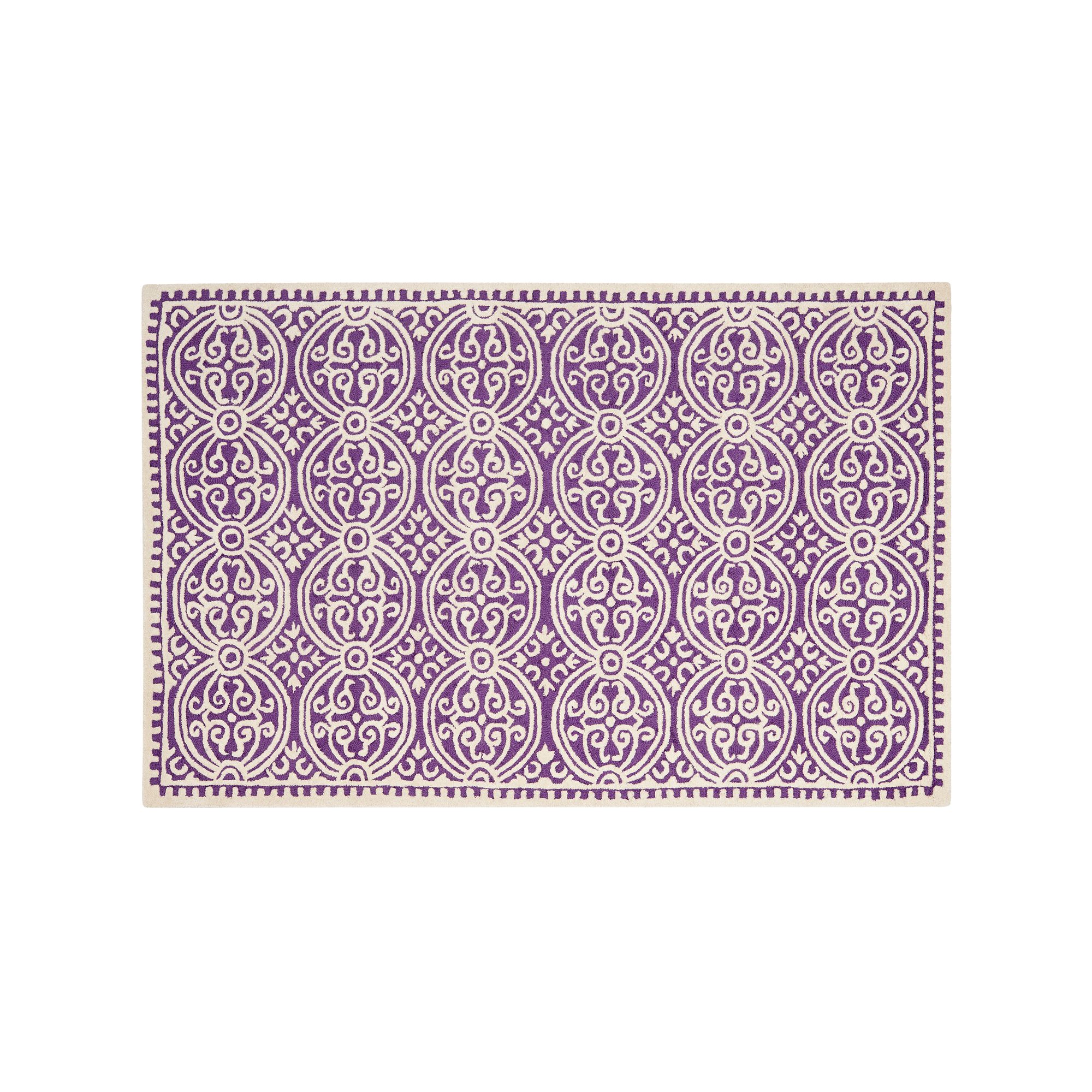 Safavieh Cambridge Ornate Geometric Wool Rug, Purple Ivory