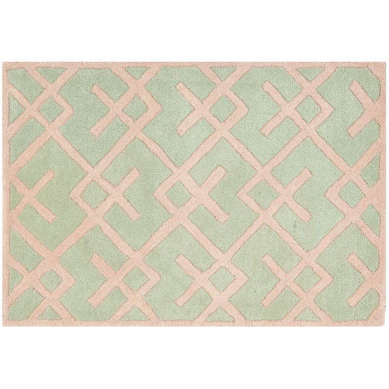 Safavieh Chatham Modern Geometric Wool Rug, Green, 4X6 Ft