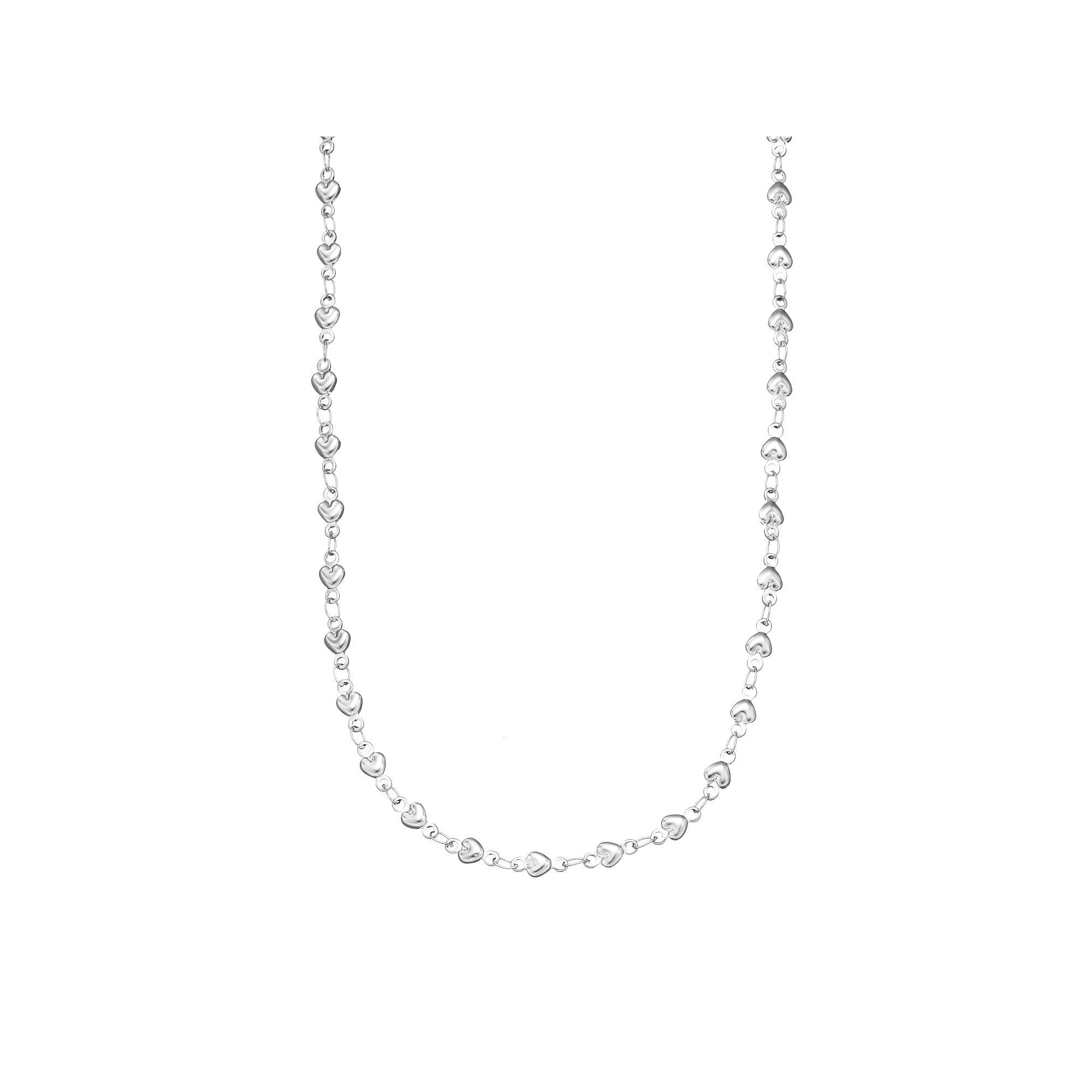 Blue La Rue Stainless Steel Heart-Link Chain Necklace, Womens, Size: 30