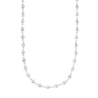 Blue La Rue Stainless Steel Heart-Link Chain Necklace