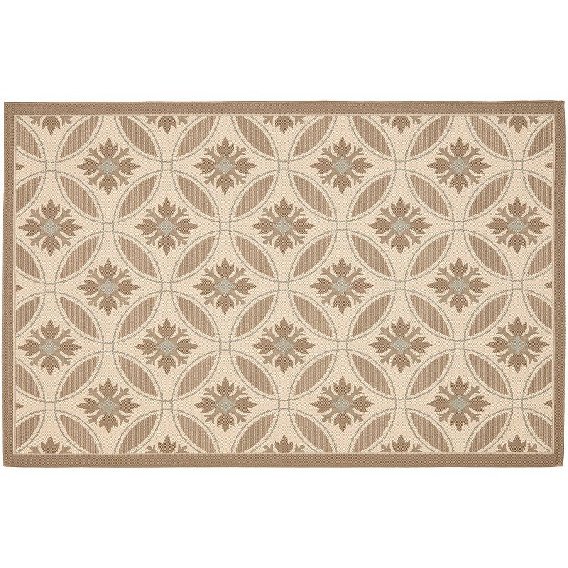 Safavieh Lyndhurst Floral Vines Geometric Rug, Beig/Green, 6.5X9.5 Ft