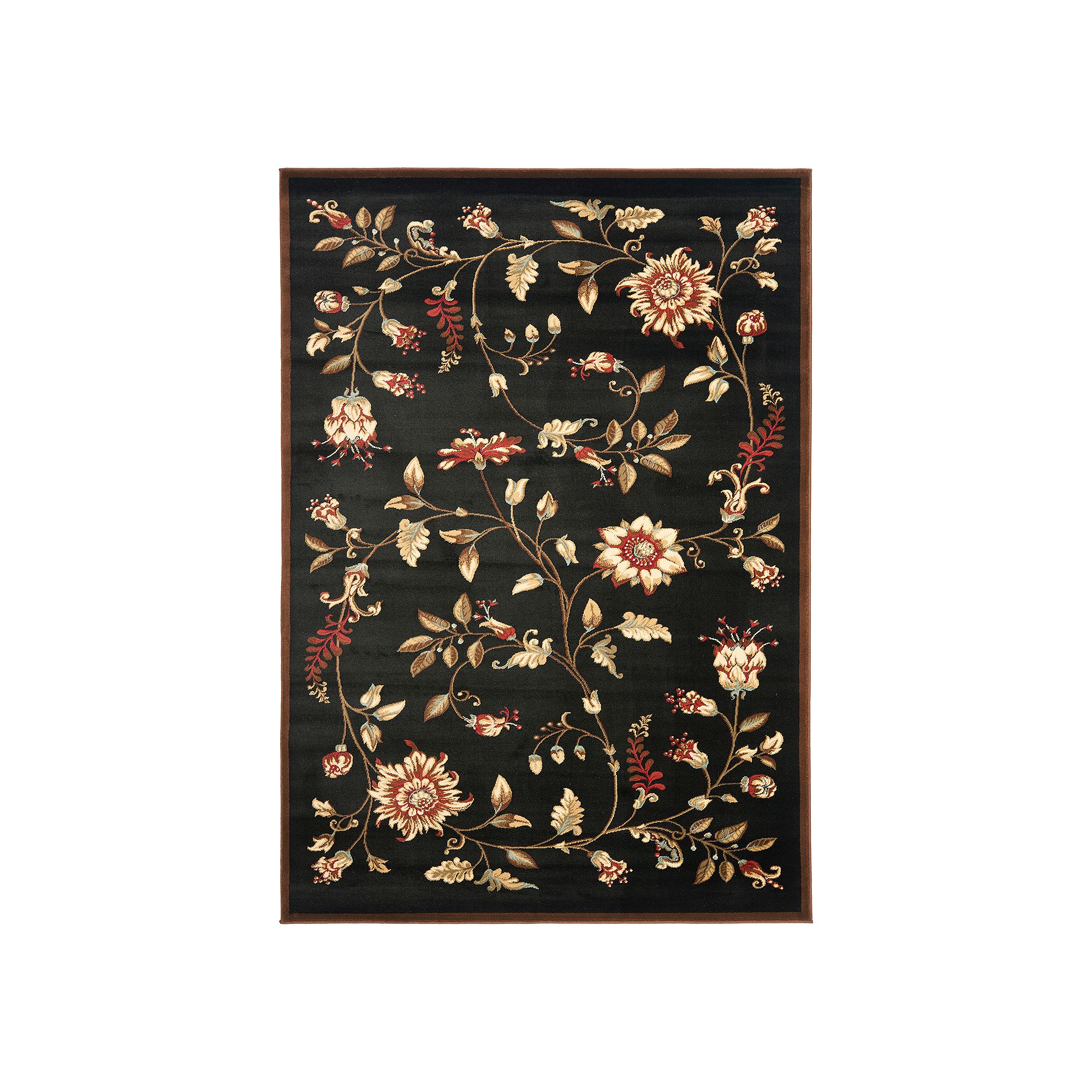 Safavieh Lyndhurst Floral Burst Rug, Black Team