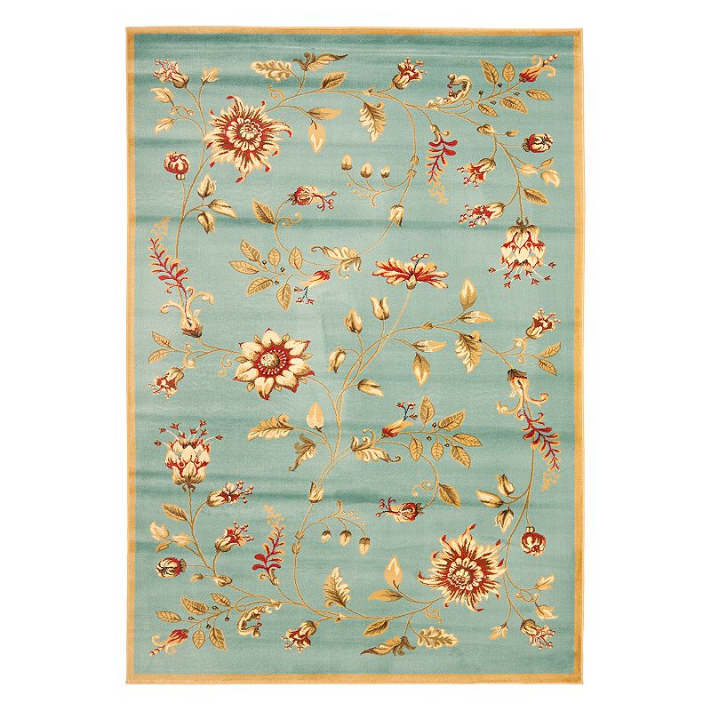 Safavieh Lyndhurst Floral Burst Rug, Blue, 5 Ft Rnd