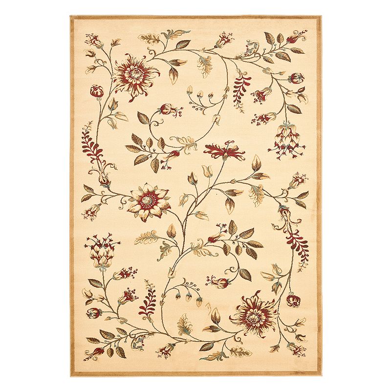 Safavieh Lyndhurst Floral Burst Rug, White, 5X7.5 Ft