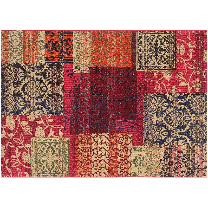 Safavieh Monaco Distressed Ornate Patchwork Rug, Multicolor, 8X11 Ft