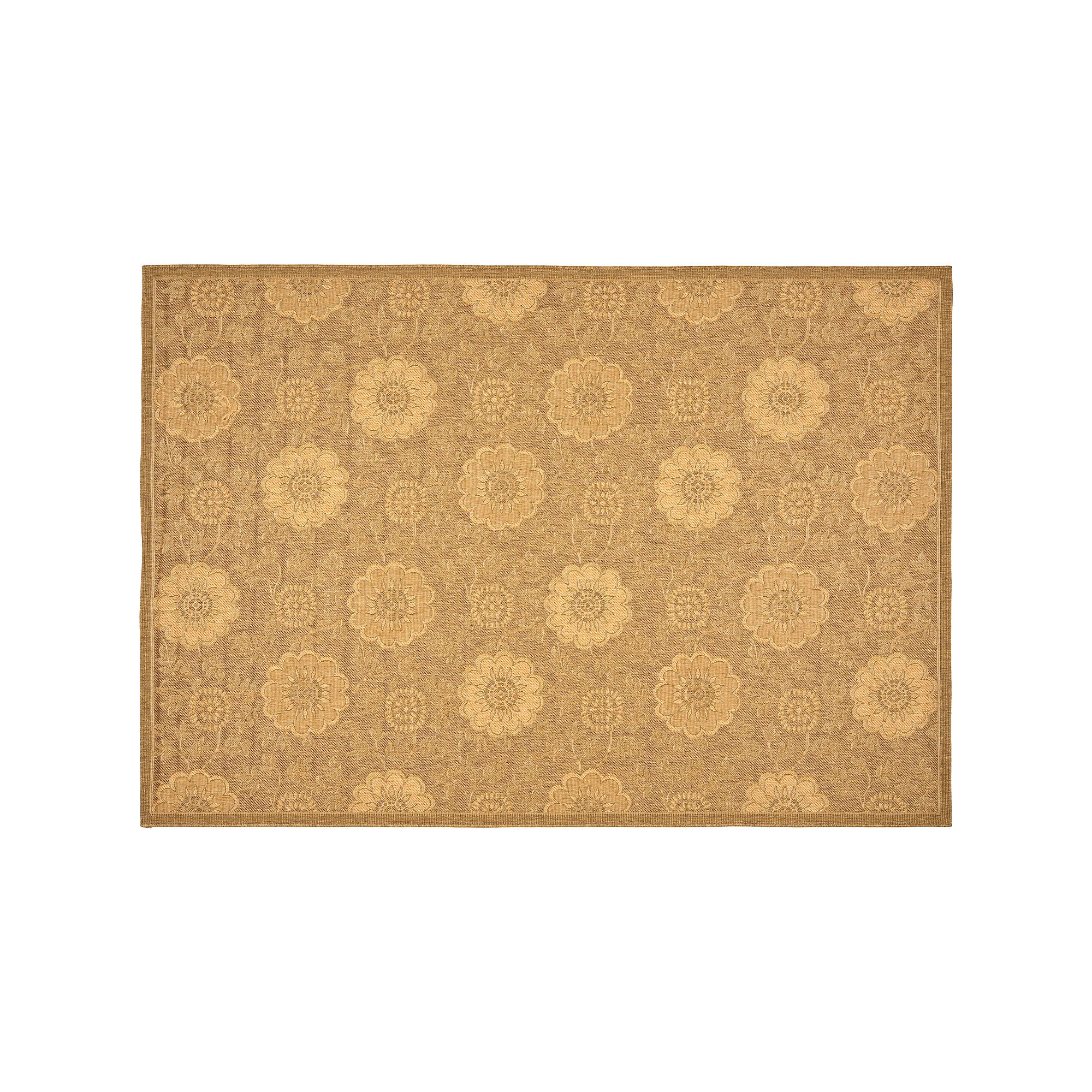 Safavieh Courtyard Square Indoor Outdoor Rug, Gold Natural
