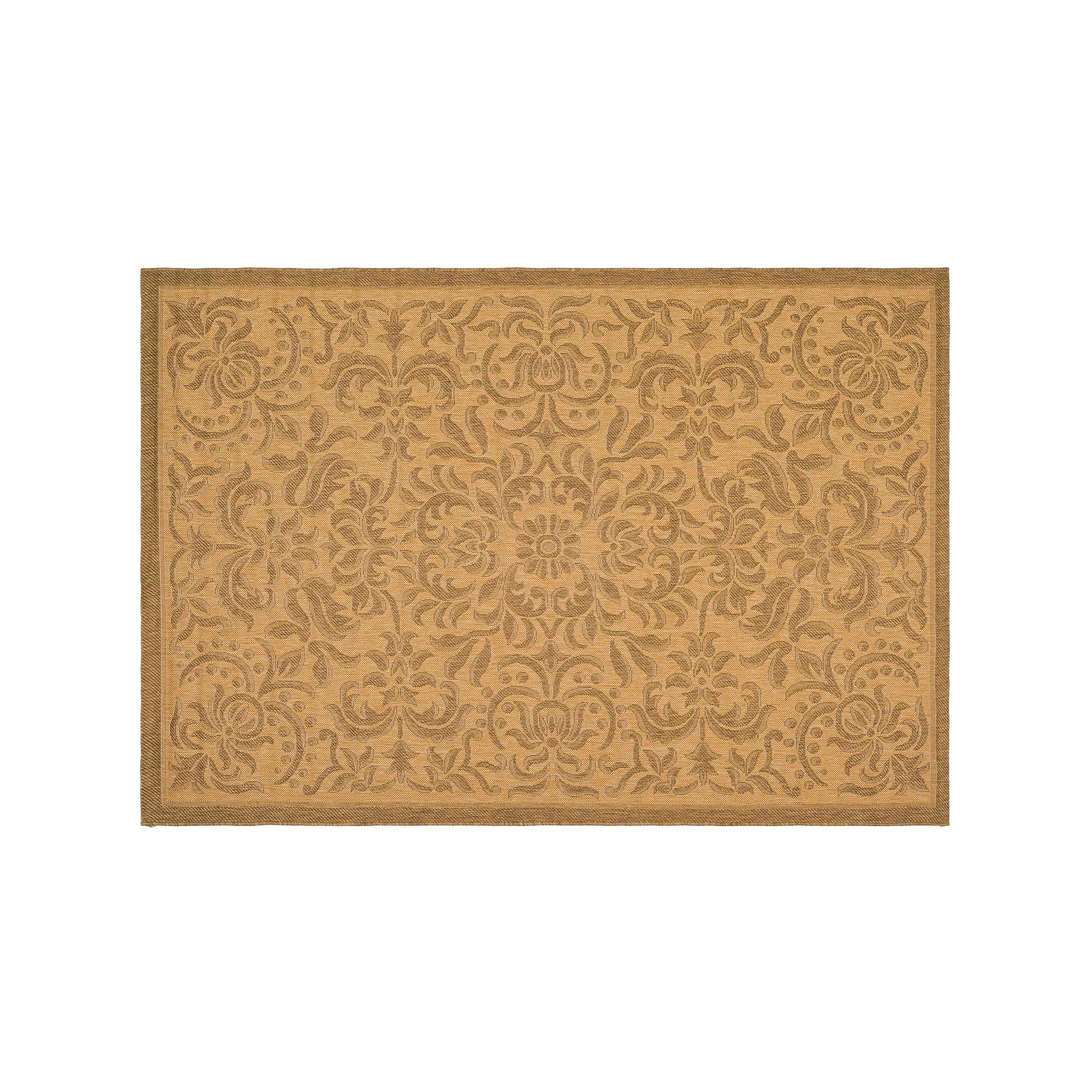 Safavieh Courtyard Scroll Indoor Outdoor Patio Rug, Natural Gold