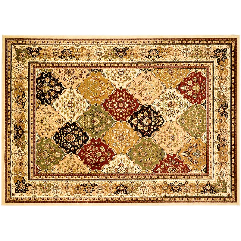 Safavieh Lyndhurst Framed Diamonds Rug, Multicolor, 8Ft Rnd