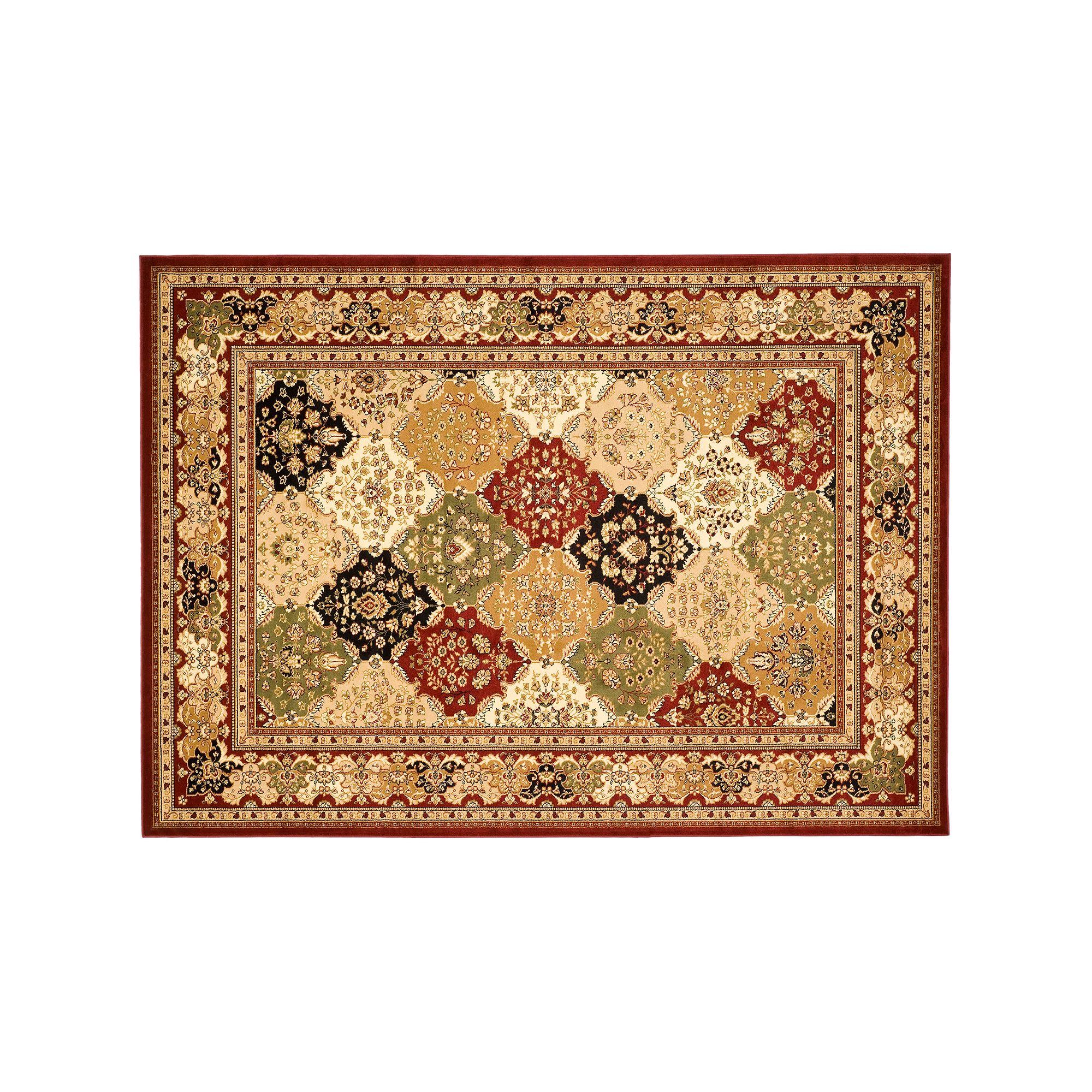 Safavieh Lyndhurst Framed Diamonds Rug, Multi Red