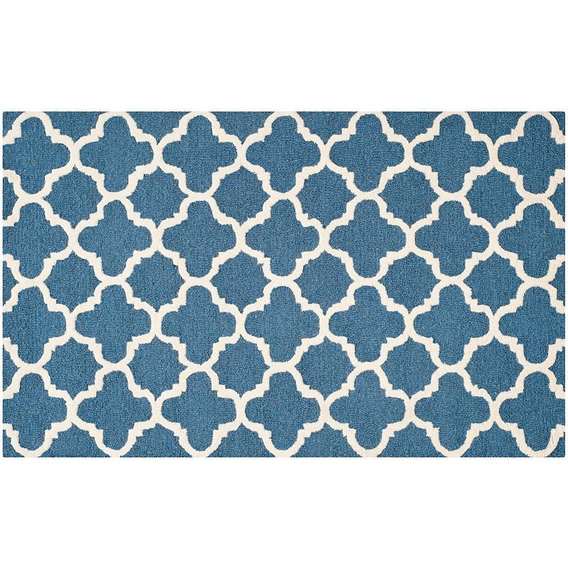 Safavieh Cambridge Clover Trellis Wool Rug, Blue, 8X10 Ft