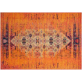 Safavieh Monaco Distressed Orange Geometric Rug