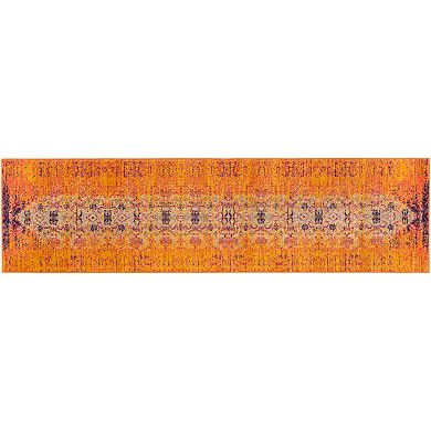 Safavieh Monaco Distressed Orange Geometric Rug