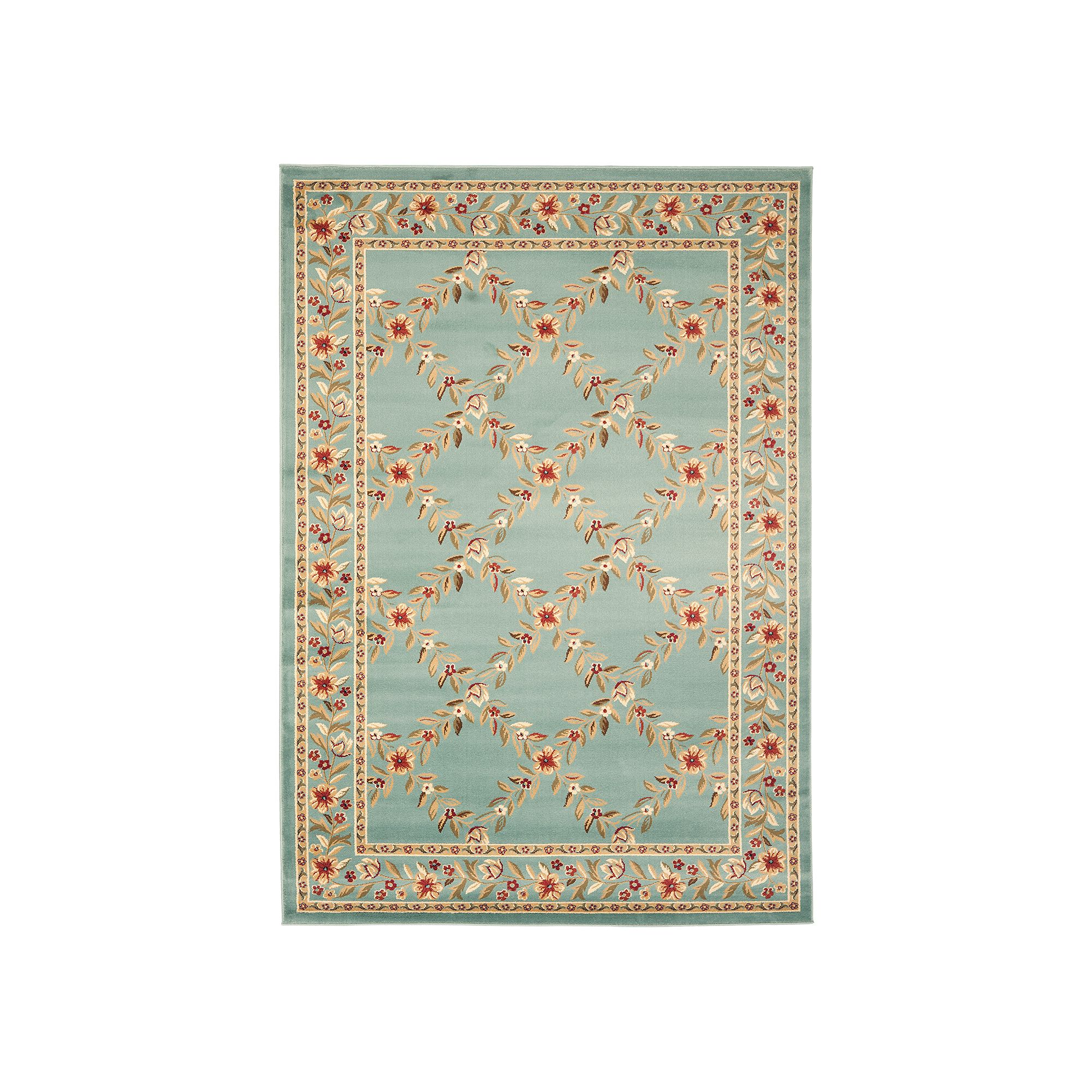 Safavieh Lyndhurst Framed Lattice Floral Rug, Blue