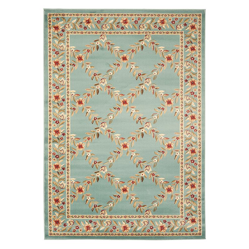 Safavieh Lyndhurst Framed Floral Rug, Blue, 5X7.5 Ft