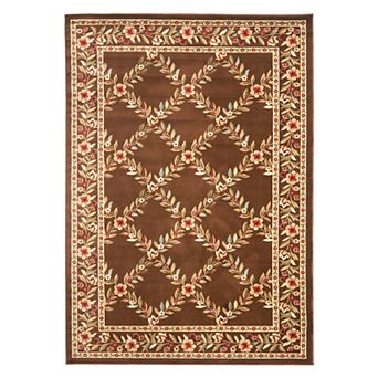 Safavieh Lyndhurst Framed Lattice Floral Rug