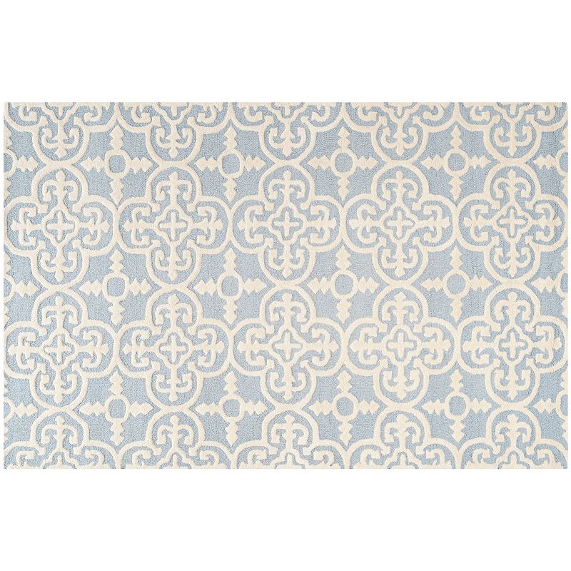 Safavieh Cambridge Ornate Clover Wool Rug, Light Blue, 8X10 Ft