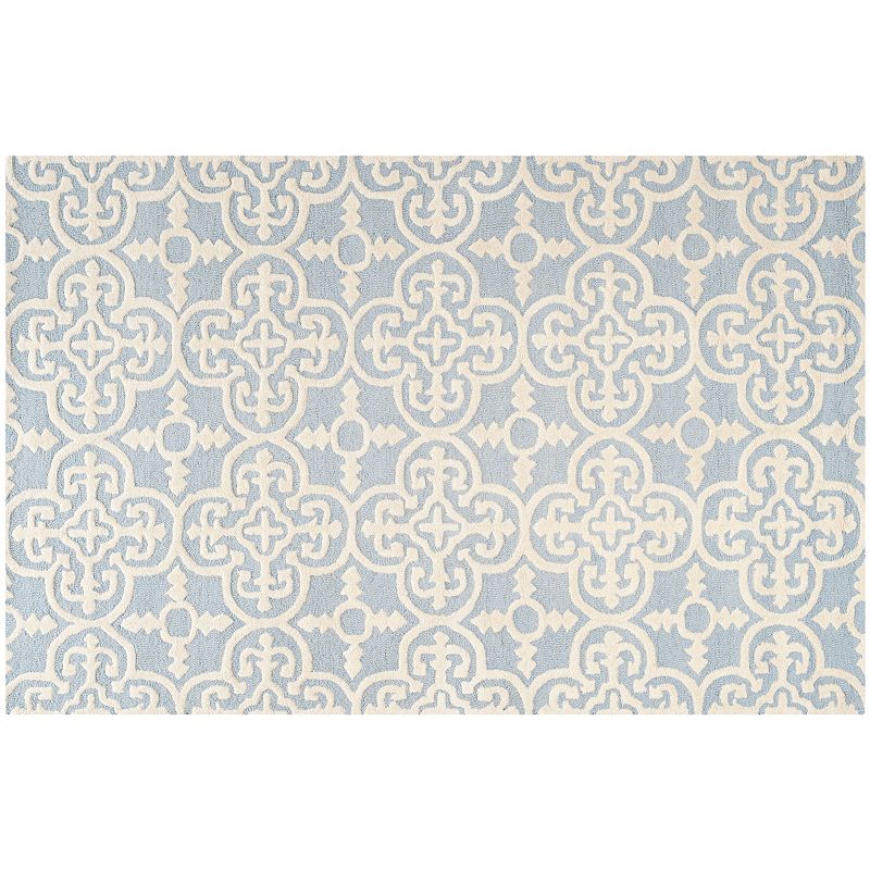 Safavieh Cambridge Ornate Clover Wool Rug, Light Blue, 8X10 Ft