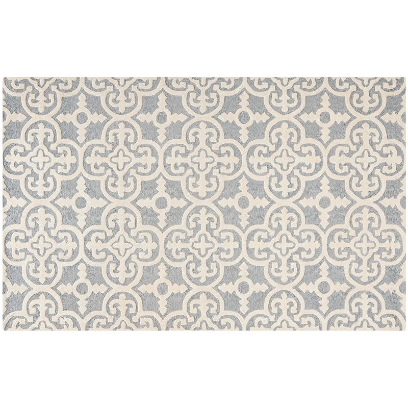 Safavieh Cambridge Ornate Clover Wool Rug, Silver, 8X10 Ft