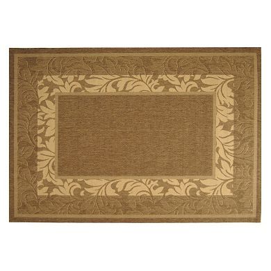 Safavieh Courtyard Leaves Framed Indoor Outdoor Rug