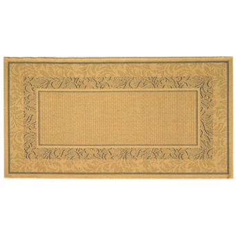 Safavieh Courtyard Leaves Framed Indoor Outdoor Rug