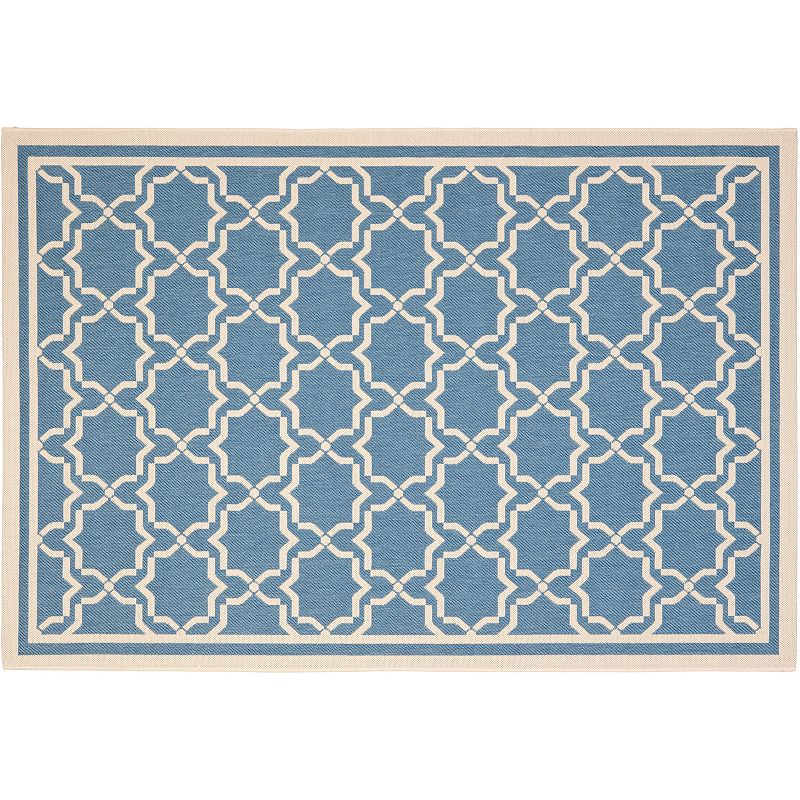 Safavieh Courtyard Geometric Lattice Indoor Outdoor Rug, Blue, 8X11 Ft