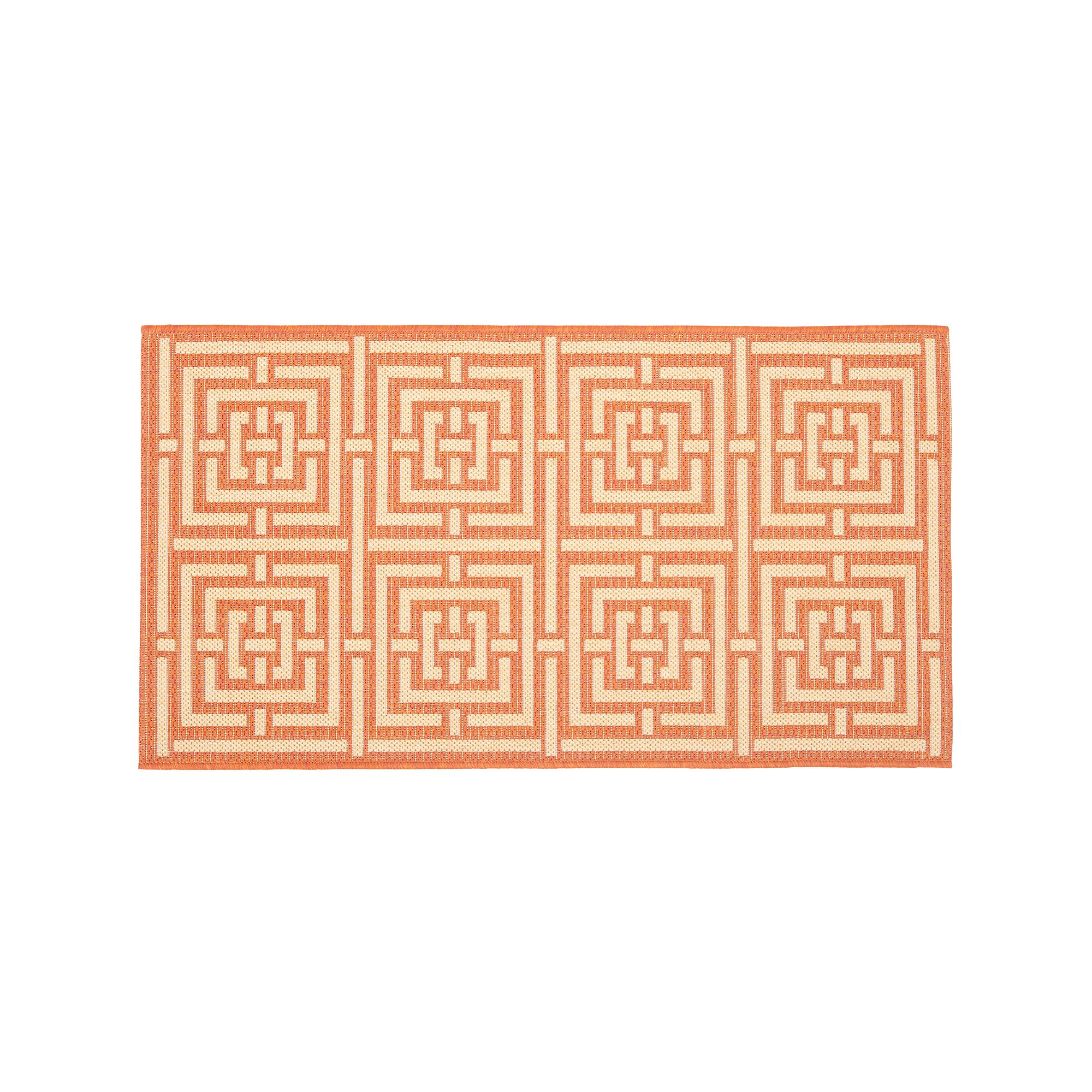 Safavieh Courtyard Geometric Indoor Outdoor Rug, Terracotta Ivory