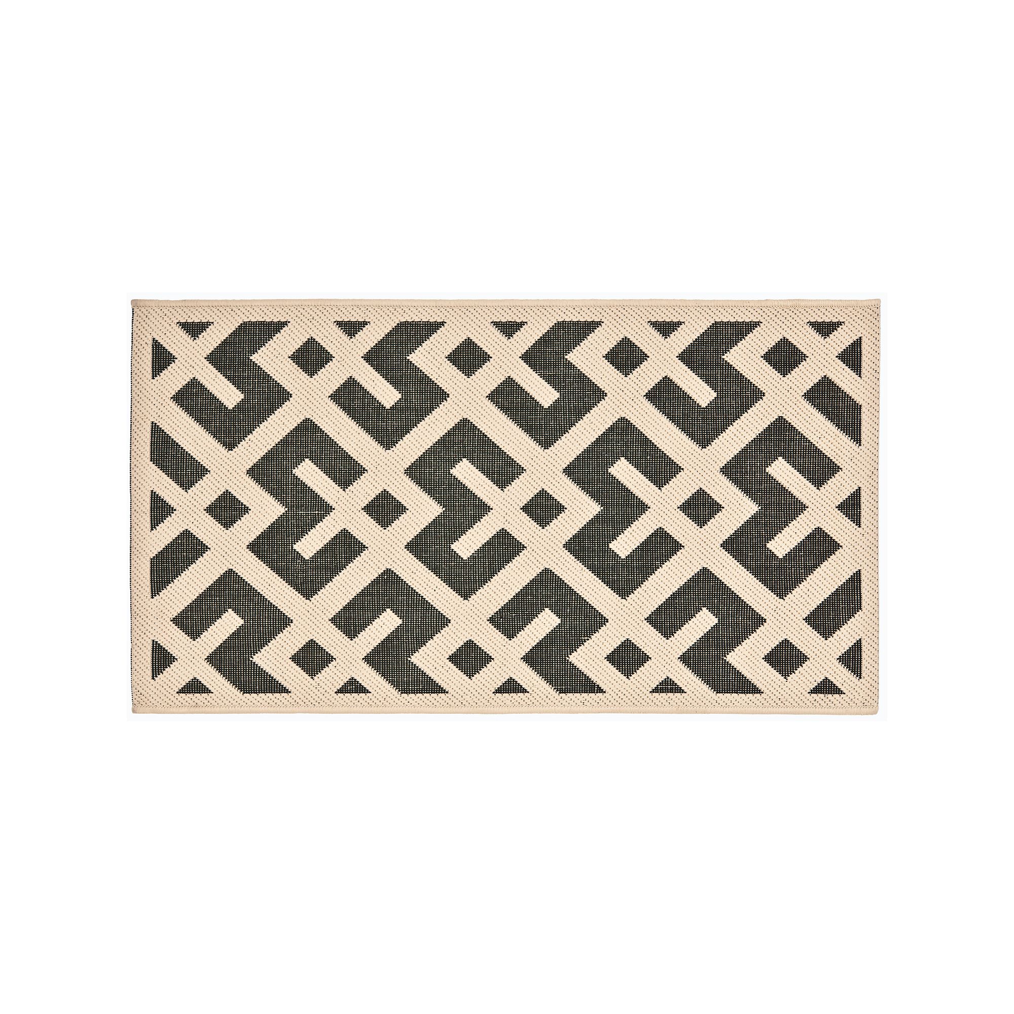Safavieh Courtyard Geometric Indoor Outdoor Rug, Black Beige