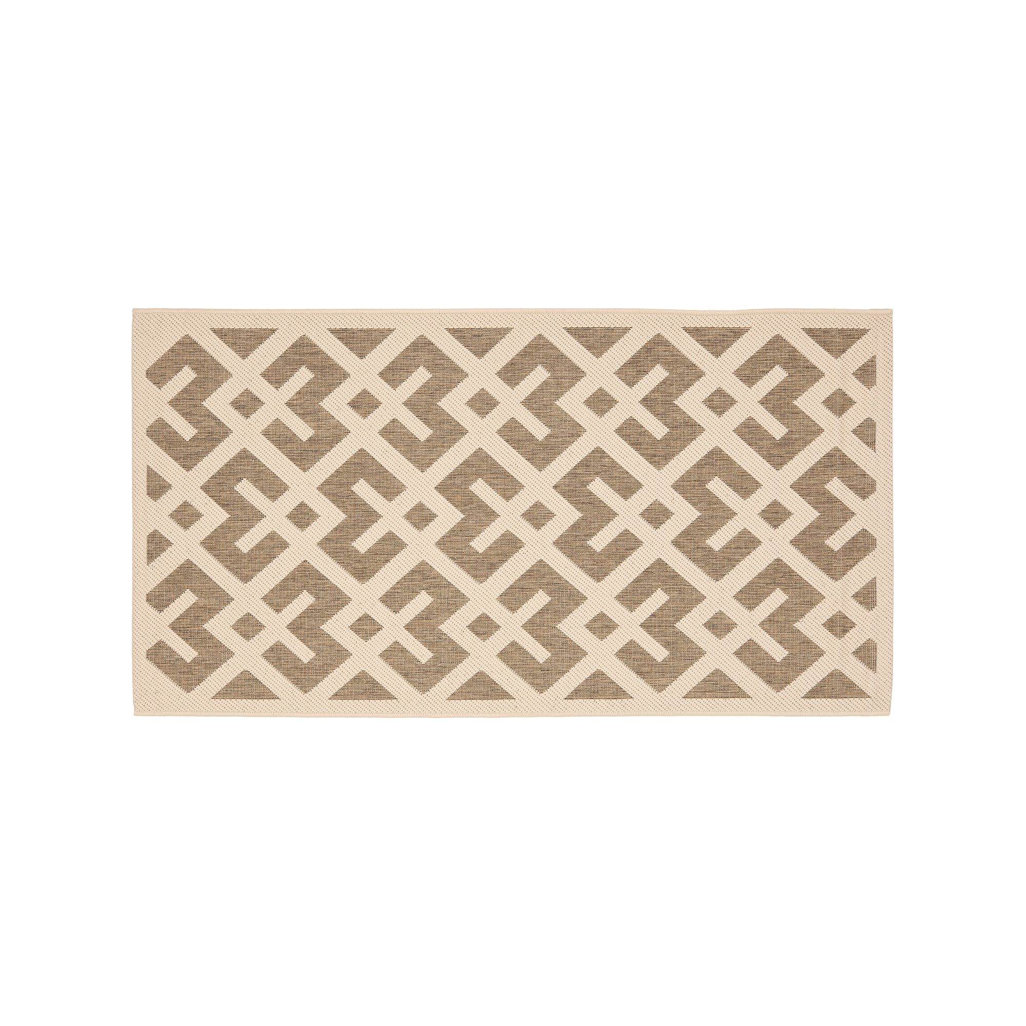 Safavieh Courtyard Geometric Indoor Outdoor Rug, Brown Bone