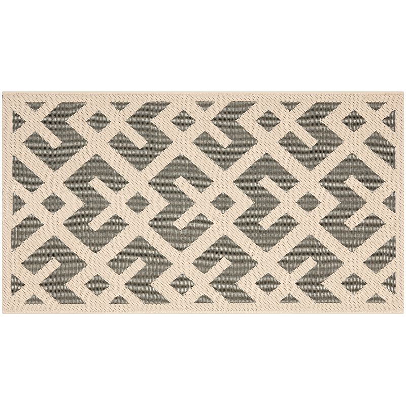 Safavieh Courtyard Geometric Indoor Outdoor Rug, Grey, 8Ft Sq