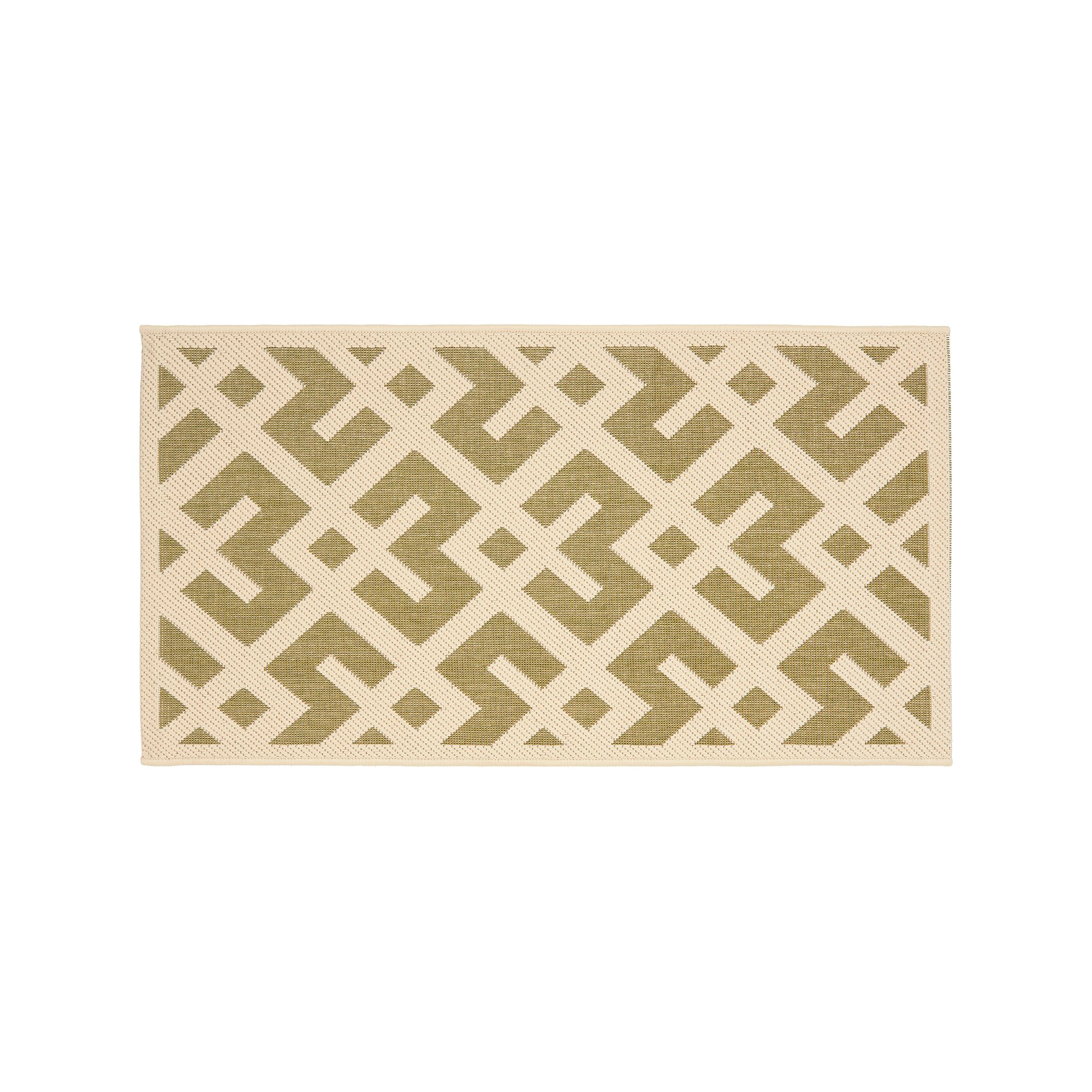 Safavieh Courtyard Geometric Indoor Outdoor Rug, Green Bone