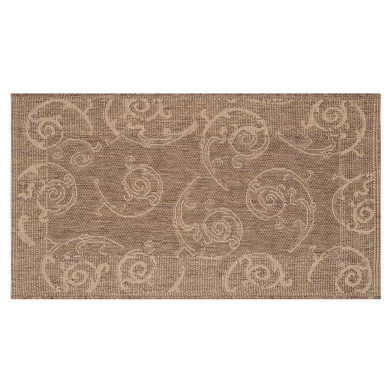 Safavieh Courtyard Swirl Indoor Outdoor Rug, Multicolor, 6.5Ft Sq